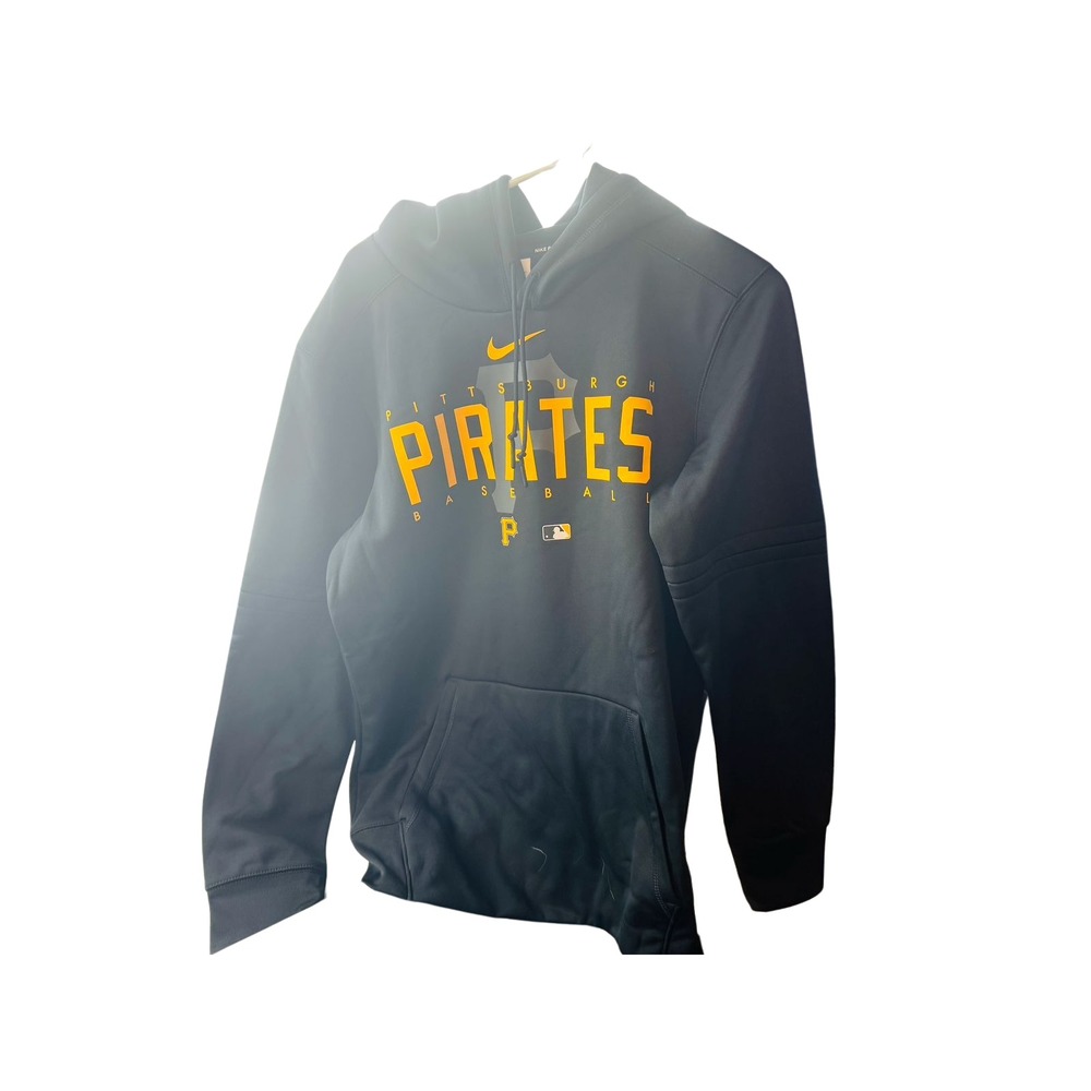 Pittsburgh Pirates Nike Authentic Collection Black Gold Hoodie S Size Pre-Owned